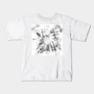 Black and White Marble Tie-Dye Kids T-Shirt